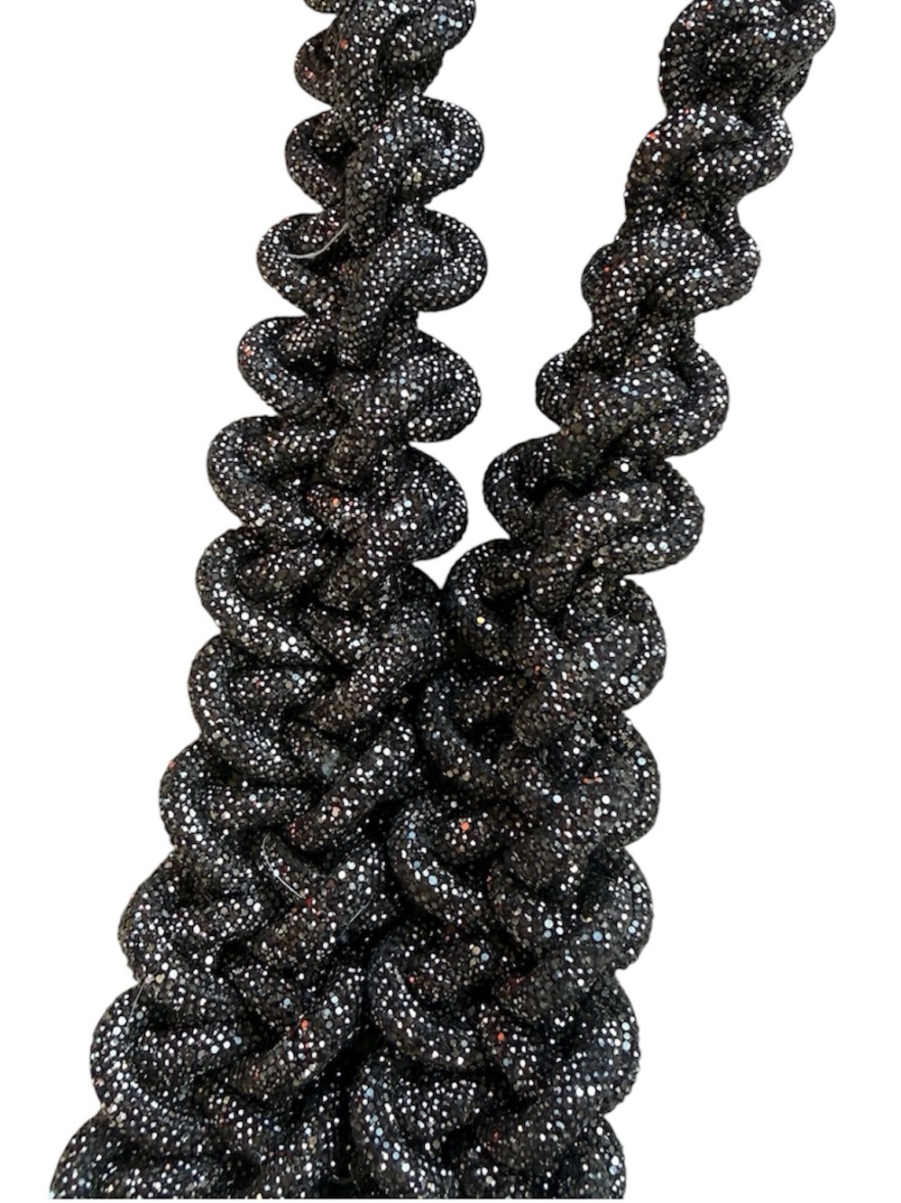 ROCKNOT Gunmetal Crystal Rhinestone Lace Chain 30" Shoulder Bag Strap NWT $140 - Picture 11 of 17